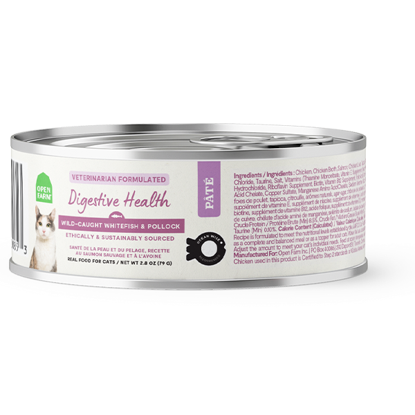 Open Farm Digestive Whitefish & Pollock Pâté Wet Cat Food - 2.8 oz