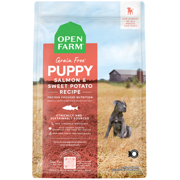Open Farm Grain-Free Salmon & Sweet Potato Puppy Dry Dog Food - 22 lb