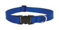 LupinePet Basic Solids Blue Adjustable Dog Collar - 1 in x 12-20 in