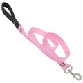 LupinePet Basic Solids Pink Dog Leash - 1 in x 6 ft