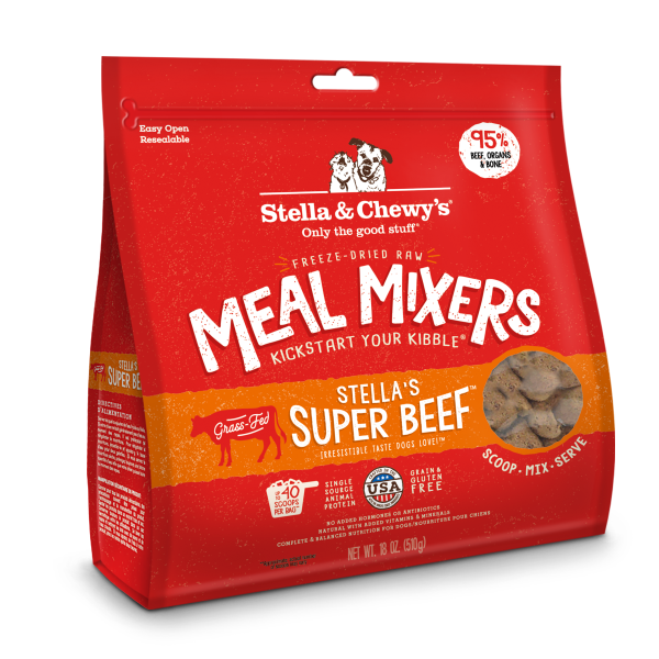 Stella & Chewy's Super Beef Freeze-Dried Raw Meal Mixers - 18 oz