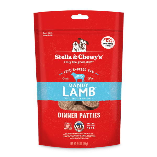 Stella & Chewy's Dandy Lamb Freeze-Dried Raw Dinner Patties - 5.5 oz