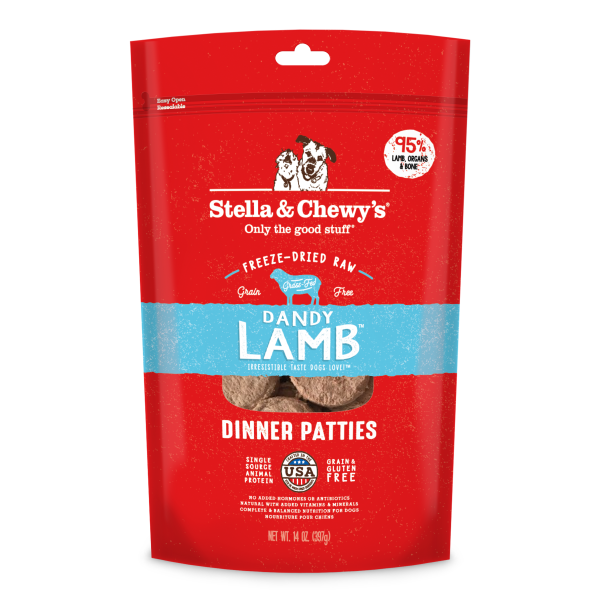 Stella & Chewy's Dandy Lamb Freeze-Dried Raw Dinner Patties - 14 oz