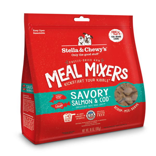 Stella & Chewy's Wild Red Salmon & Cod Freeze-Dried Raw Meal Mixers - 18 oz