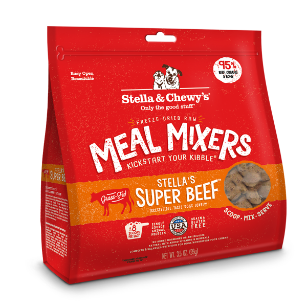 Stella & Chewy's Super Beef Freeze-Dried Raw Meal Mixers - 3.5 oz