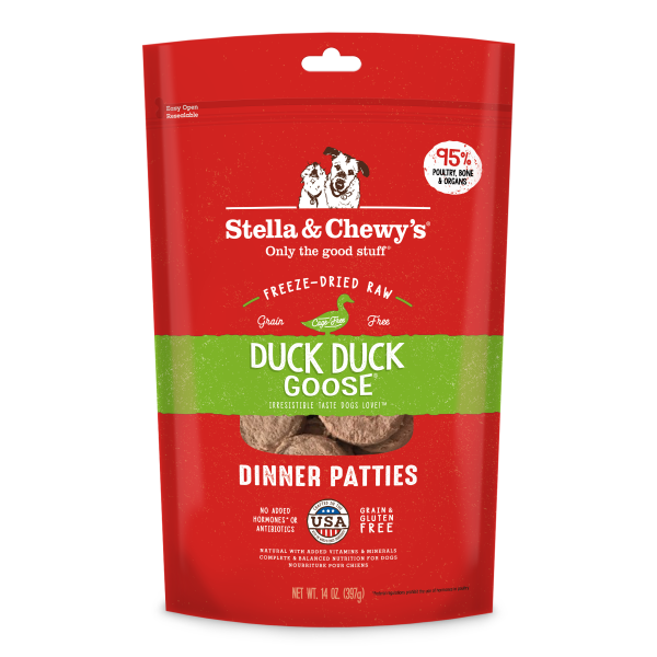 Stella & Chewy's Duck Duck Goose Freeze-Dried Raw Dinner Patties - 14 oz