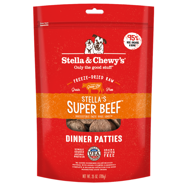 Stella & Chewy's Super Beef Freeze-Dried Raw Dinner Patties - 25 oz