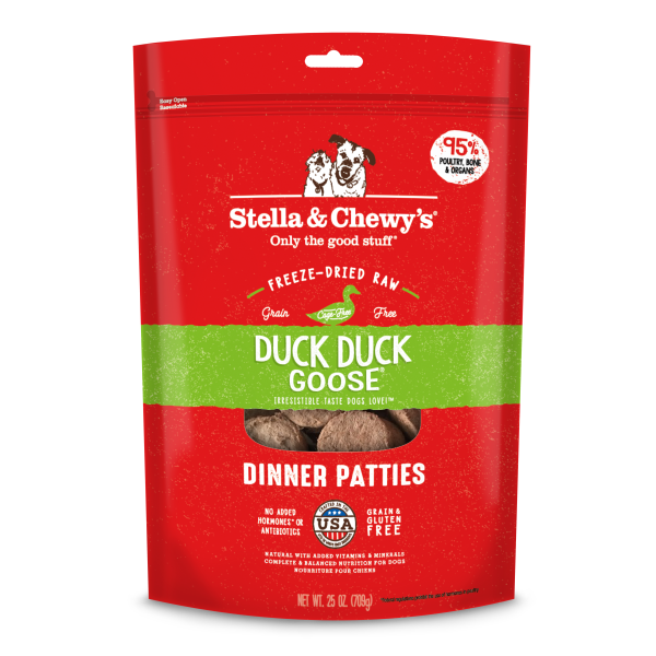 Stella & Chewy's Duck Duck Goose Freeze-Dried Raw Dinner Patties - 25 oz