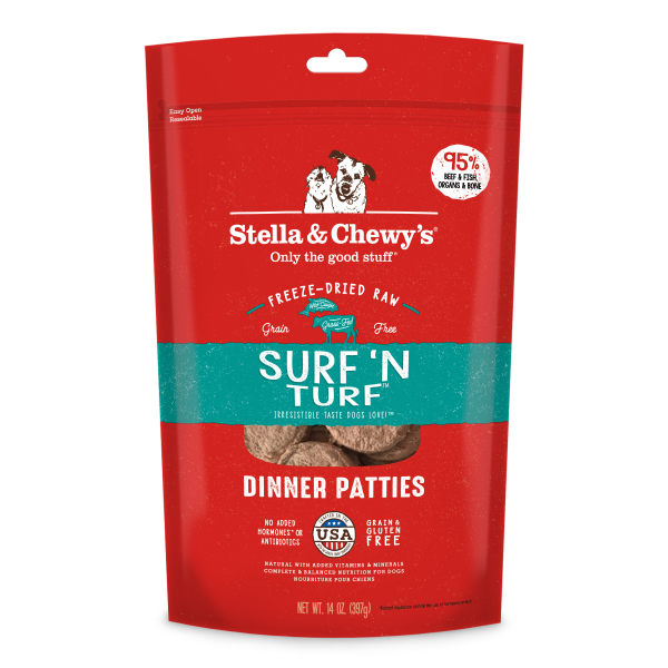 Stella & Chewy's Surf & Turf Freeze-Dried Raw Dinner Patties - 14 oz