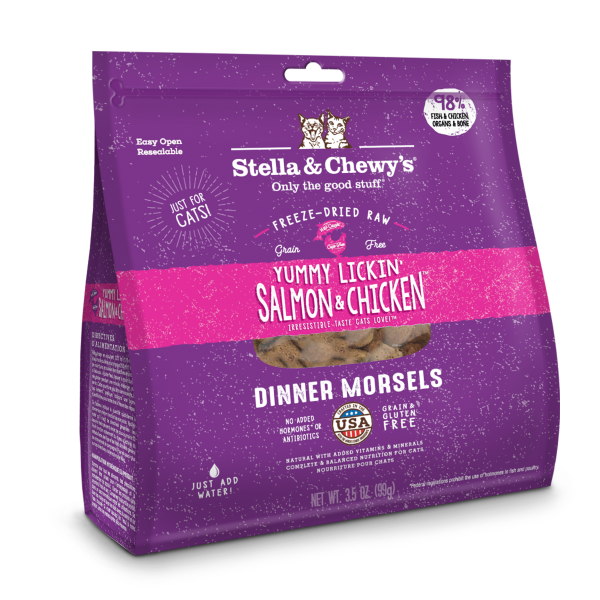 Stella & Chewy's Yummy Lickin' Salmon & Chicken Freeze-Dried Raw Dinner Morsels for Cats - 3.5 oz