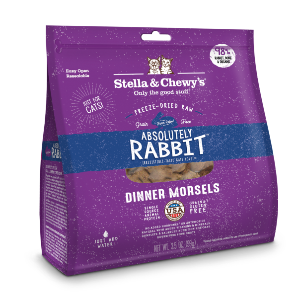 Stella & Chewy's Absolutely Rabbit Freeze-Dried Raw Dinner Morsels for Cats - 3.5 oz