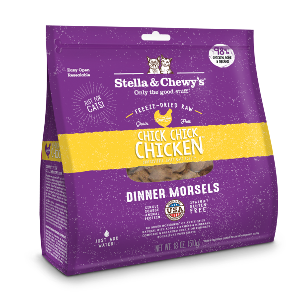 Stella & Chewy's Chick Chick Chicken Freeze-Dried Raw Dinner Morsels for Cats - 18 oz