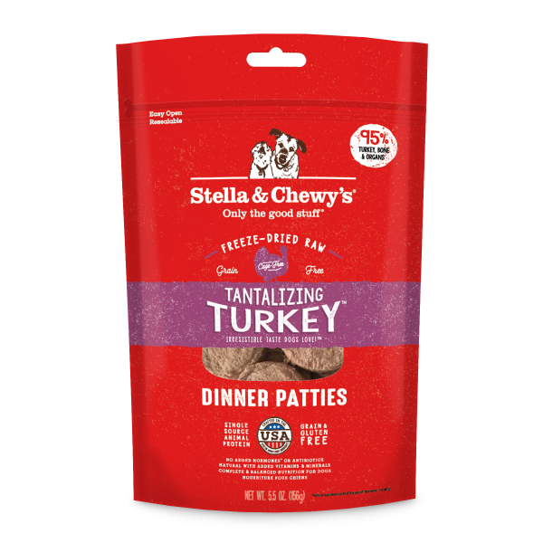Stella & Chewy's Tantalizing Turkey Freeze-Dried Raw Dinner Patties - 5.5 oz