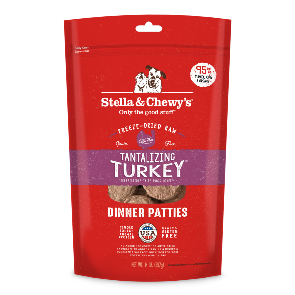 Stella & Chewy's Tantalizing Turkey Freeze-Dried Raw Dinner Patties - 14 oz