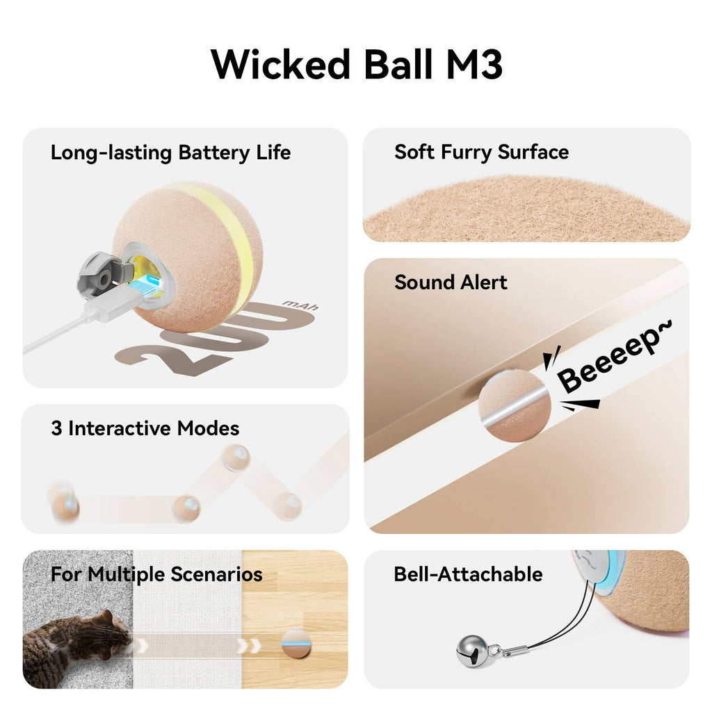 Cheerble Wicked Ball M3 Automatic Ball & Interactive Cat Toy