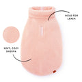 Pink Quarter-Zip Sherpa Dog Jacket