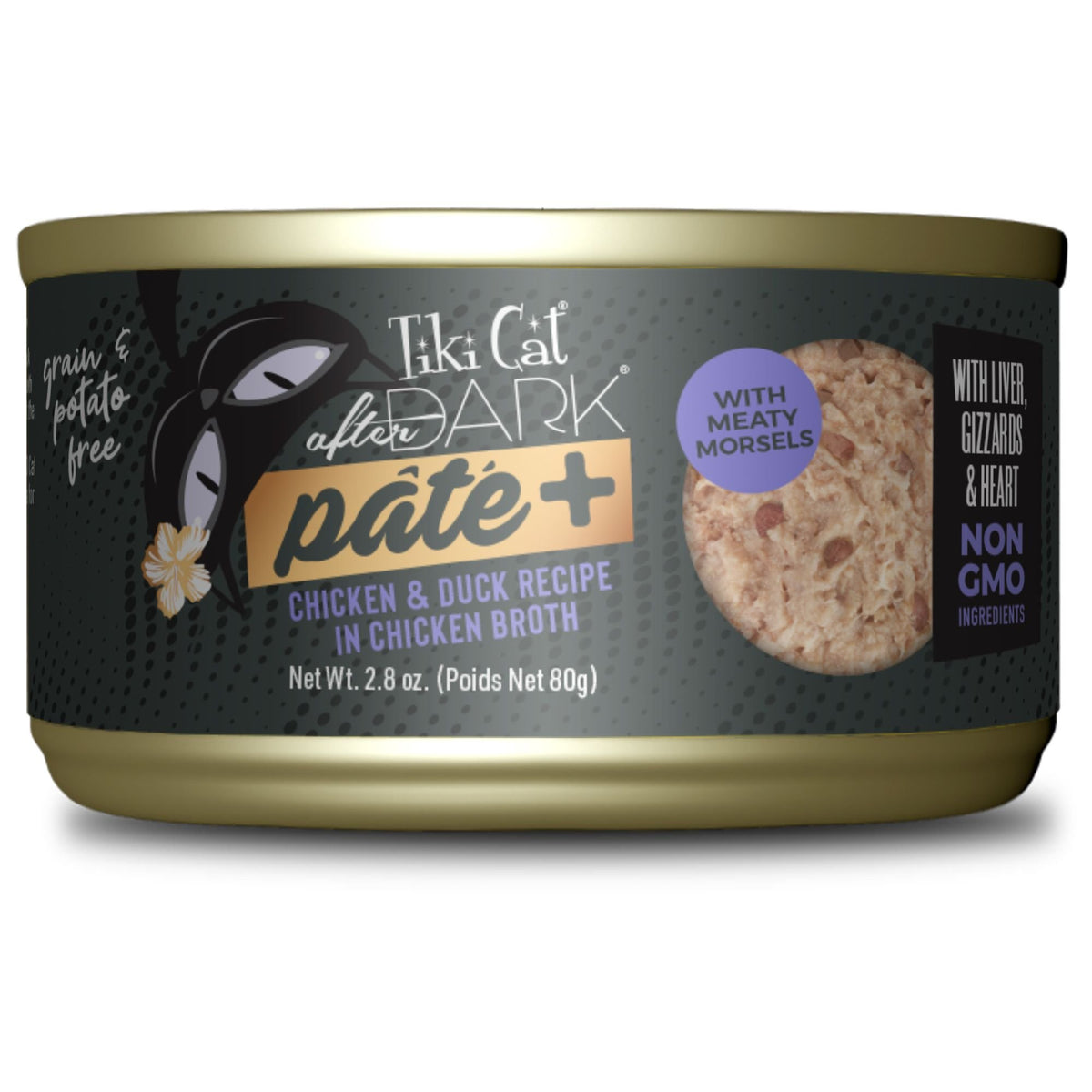 Tiki Cat After Dark Pâté+ Chicken & Duck Wet Cat Food - 2.8 oz