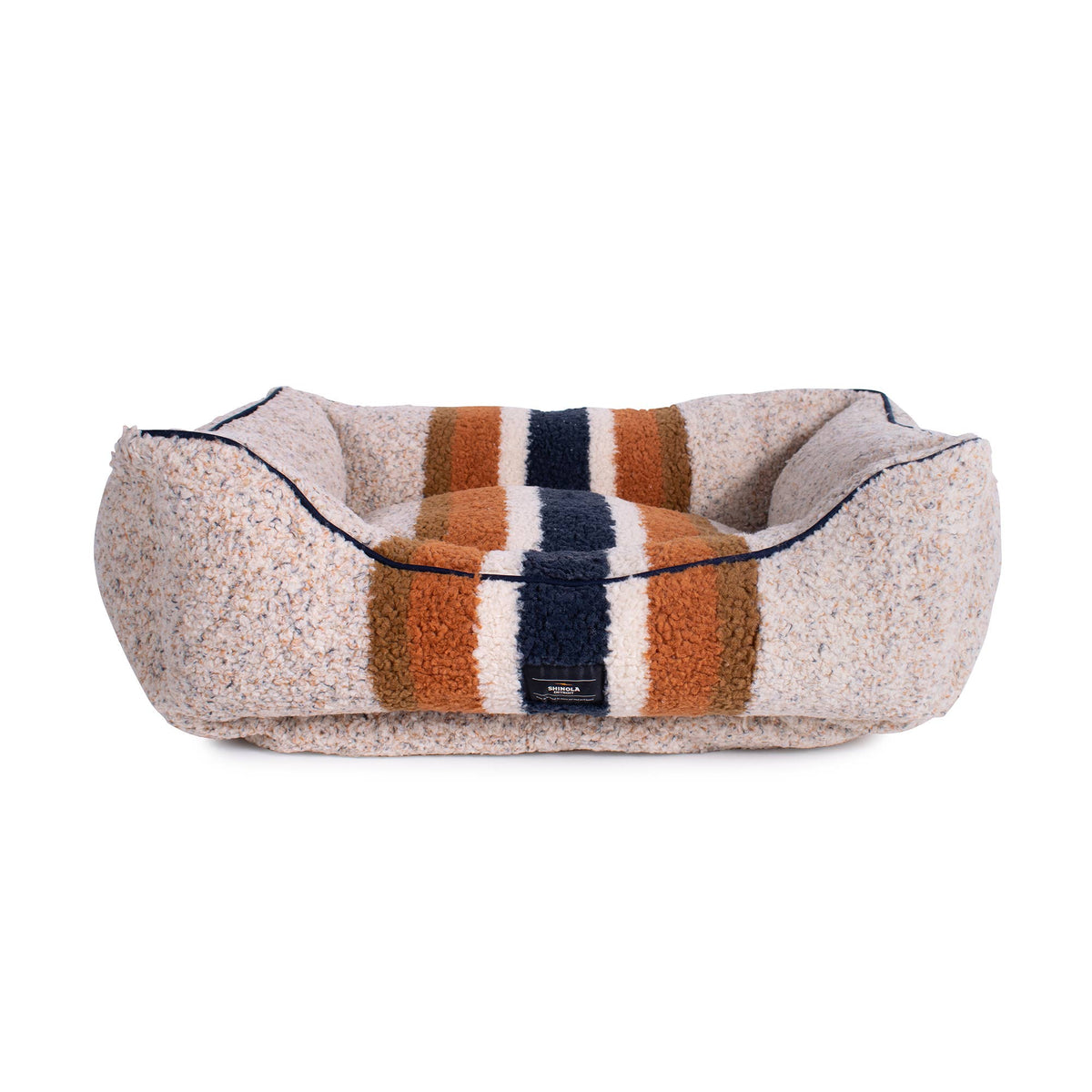Shinola Pet Kuddle Bolster Style Dog Bed in Oatmeal