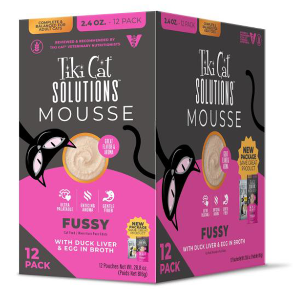 Tiki Cat Solutions Fussy Mousse Wet Cat Food - 2.4 oz
