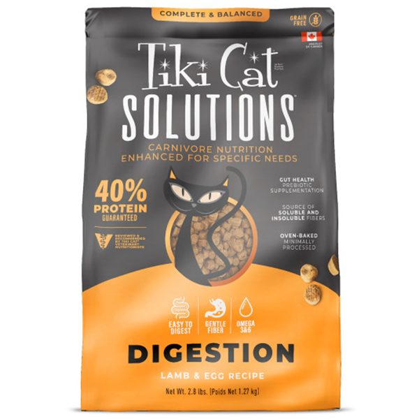 Tiki Cat Solutions Digestive Lamb Dry Cat Food - 2.8 lb
