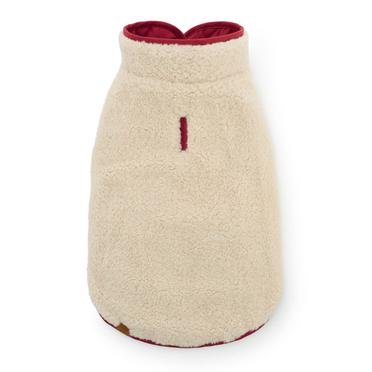 Currant Sherpa-Lined Reversible Dog Jacket