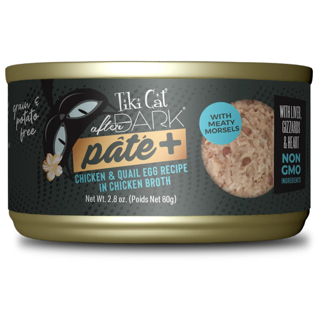 Tiki Cat After Dark Pâté+ Chicken & Quail Egg Wet Cat Food - 2.8 oz