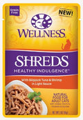 Wellness Healthy Indulgence Shreds Tuna & Shrimp Wet Cat Food Pouch - 3 oz