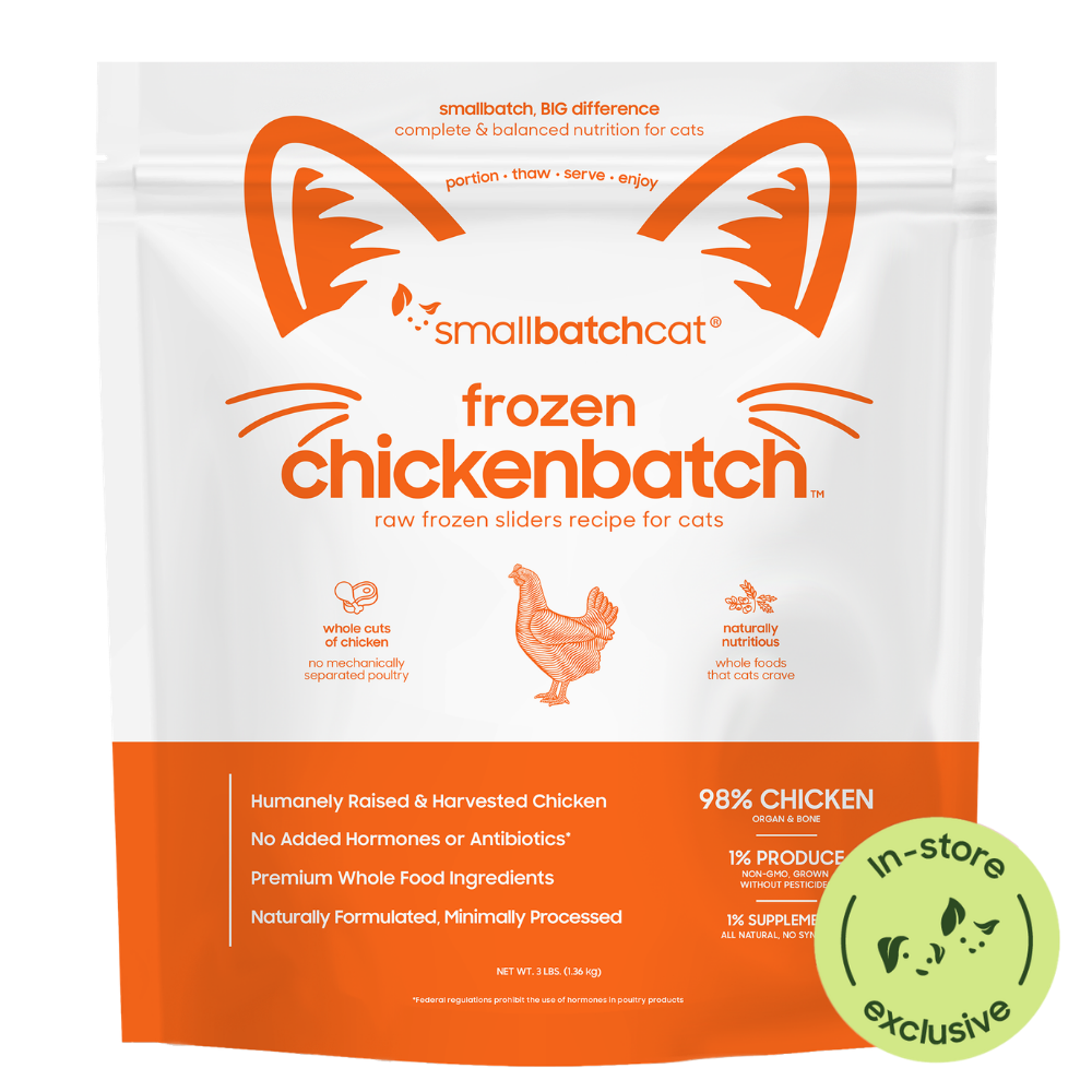 Smallbatch Frozen Raw Chicken Sliders for Cats - 3LB