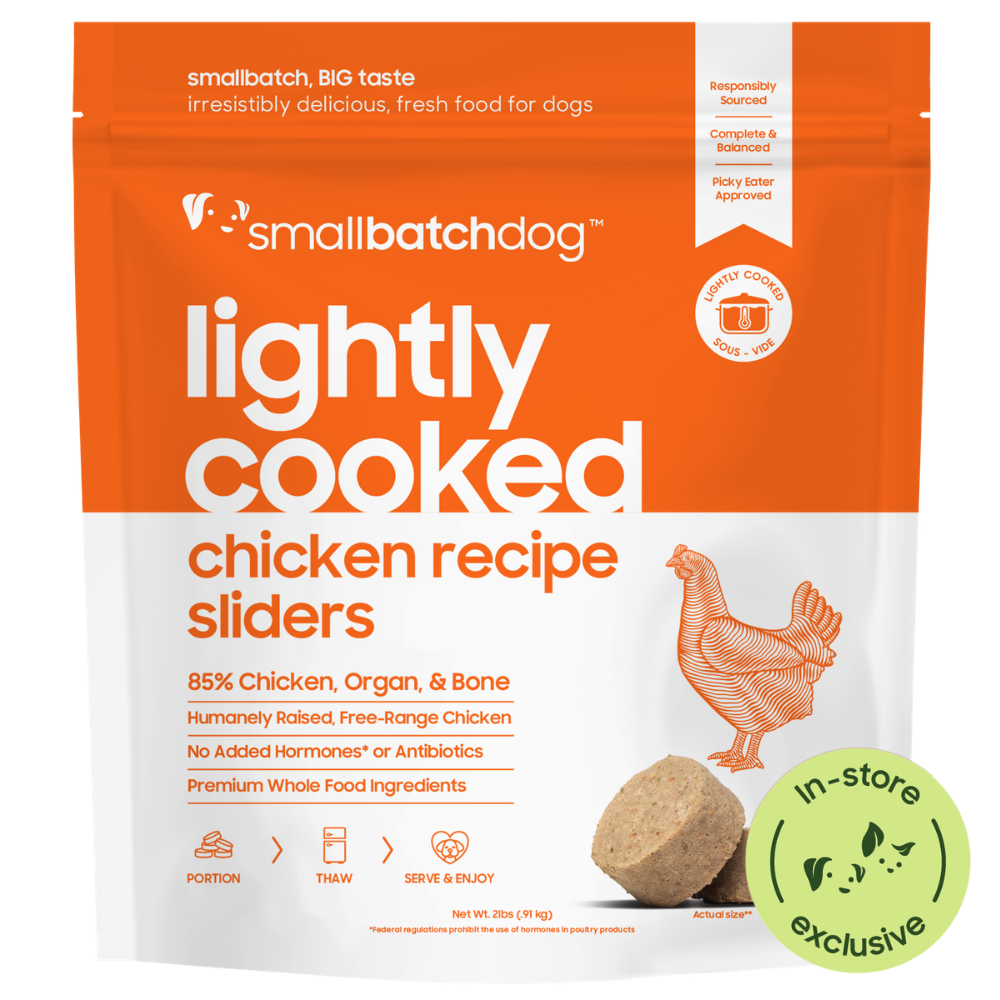 Smallbatch Lightly Cooked Chicken Sliders for Dogs - 2LB