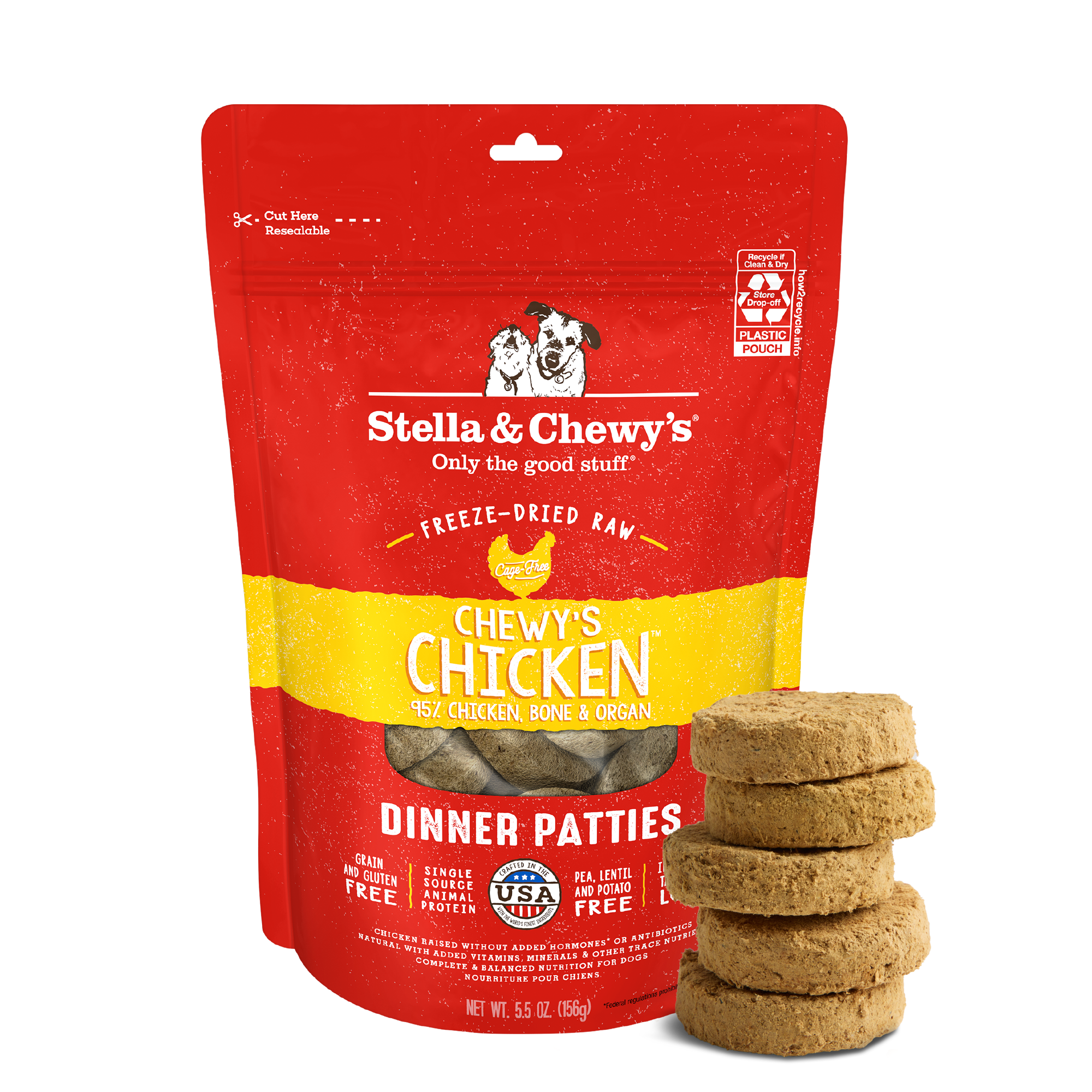 Stella & Chewy's Chewy's Chicken Freeze-Dried Raw Dinner Patties - 5.5 oz