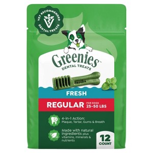 GREENIES Fresh Dental Dog Treats - Regular - 12 oz