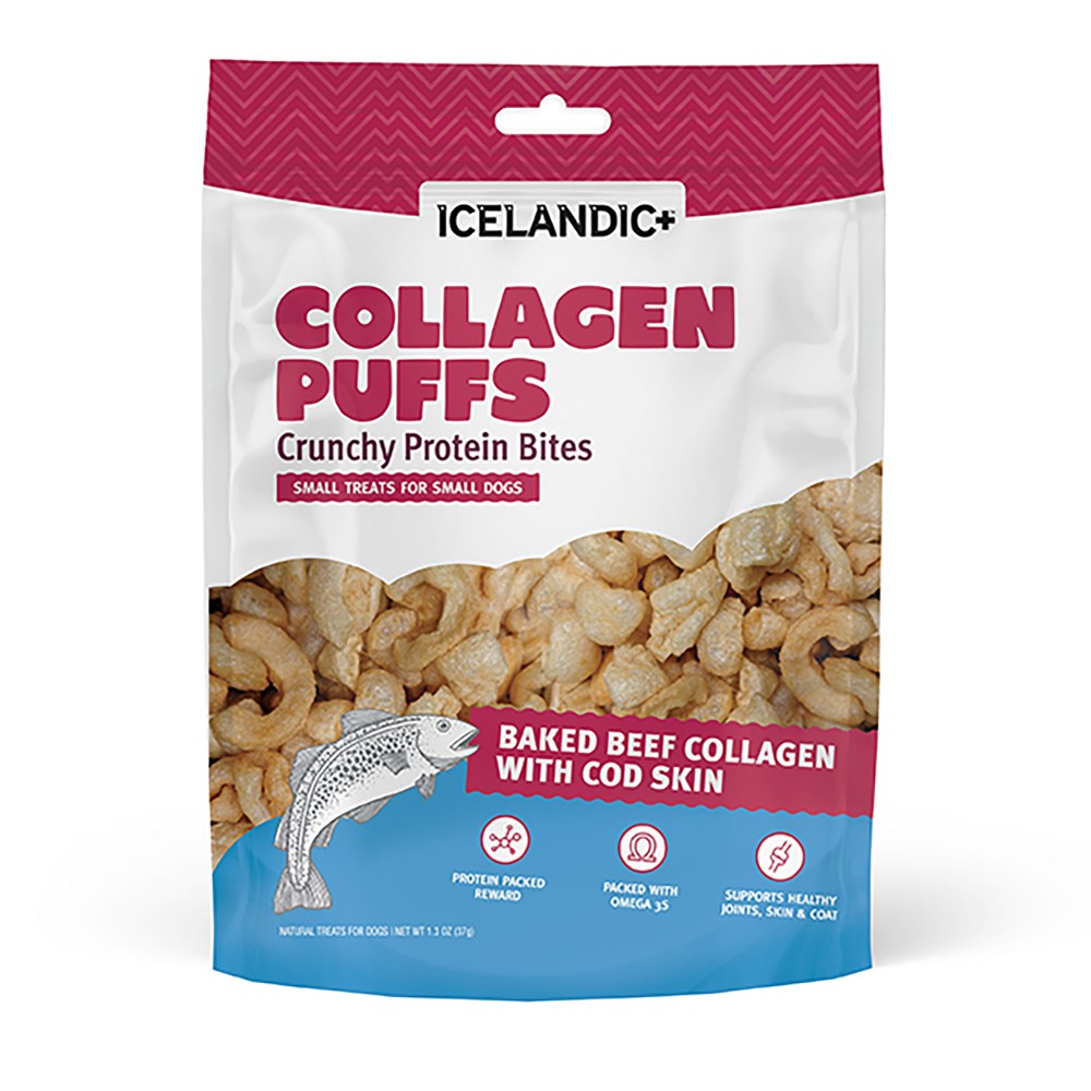 Beef Collagen Puffs with Cod Skin Treats for Small Dogs - 1.3 oz