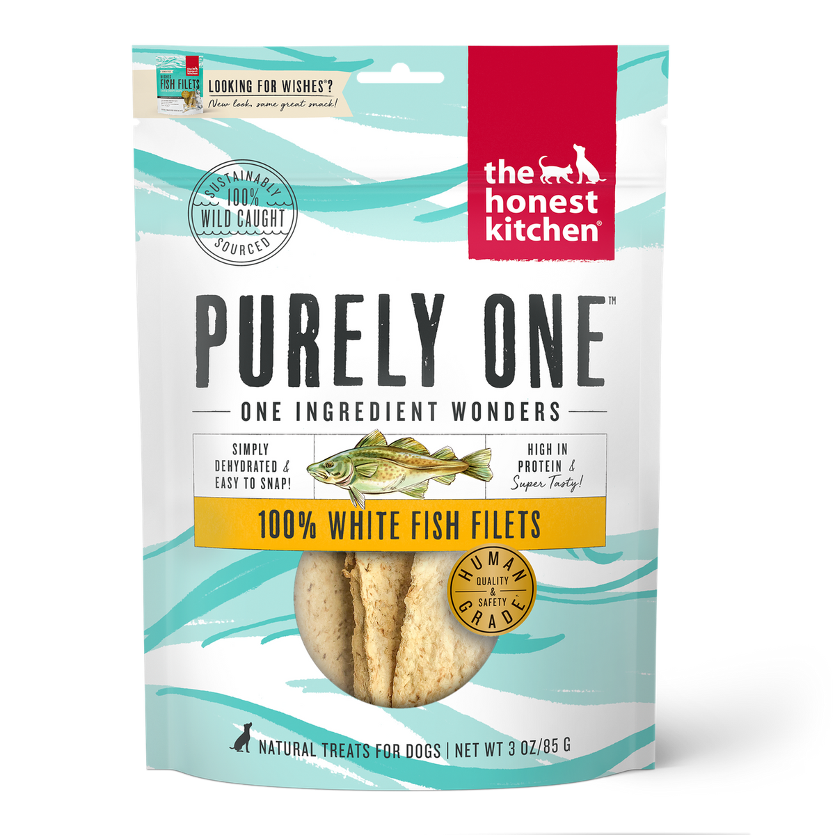 The Honest Kitchen Wishes Dehydrated White Fish Filets 3 oz
