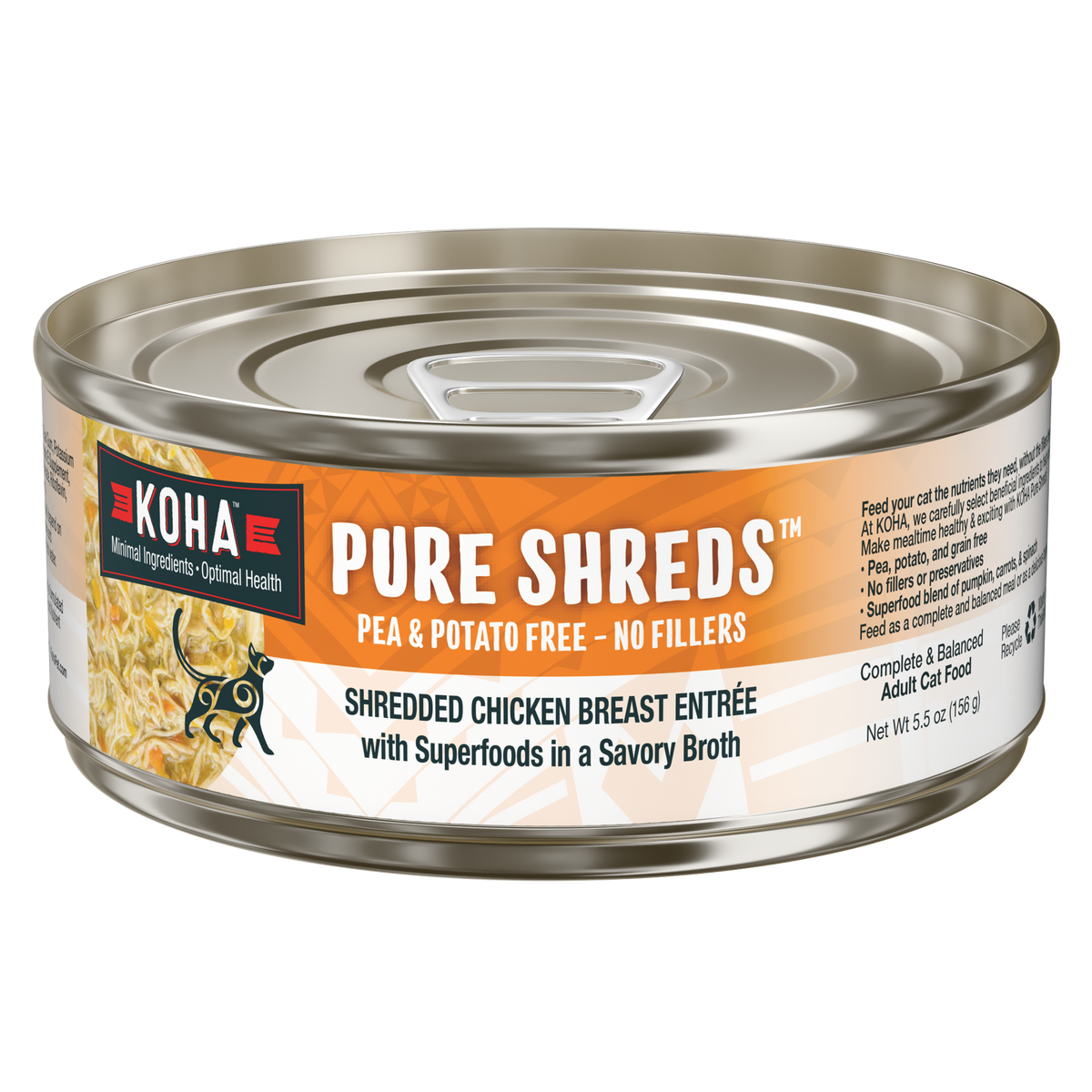 KOHA Pure Shreds Shredded Chicken Breast Entrée Wet Cat Food - 5.5 oz