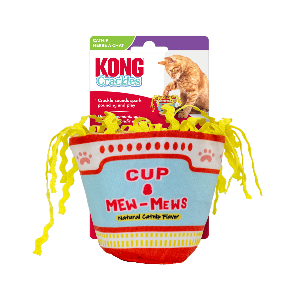 KONG Cat Crackles Noodles Cup Toy