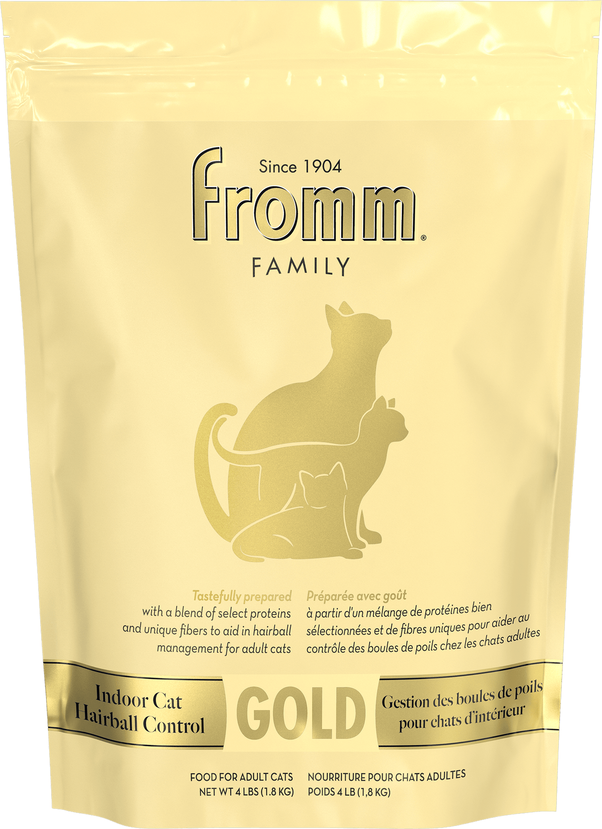 Fromm Gold Indoor Cat Hairball Control Dry Cat Food - 4 lb