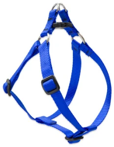 LupinePet Basic Solids Blue Step-In Dog Harness - 1 in x 24-38 in