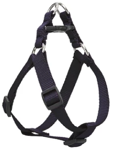 LupinePet Basic Solids Black Step-In Dog Harness - 1 in x 24-38 in