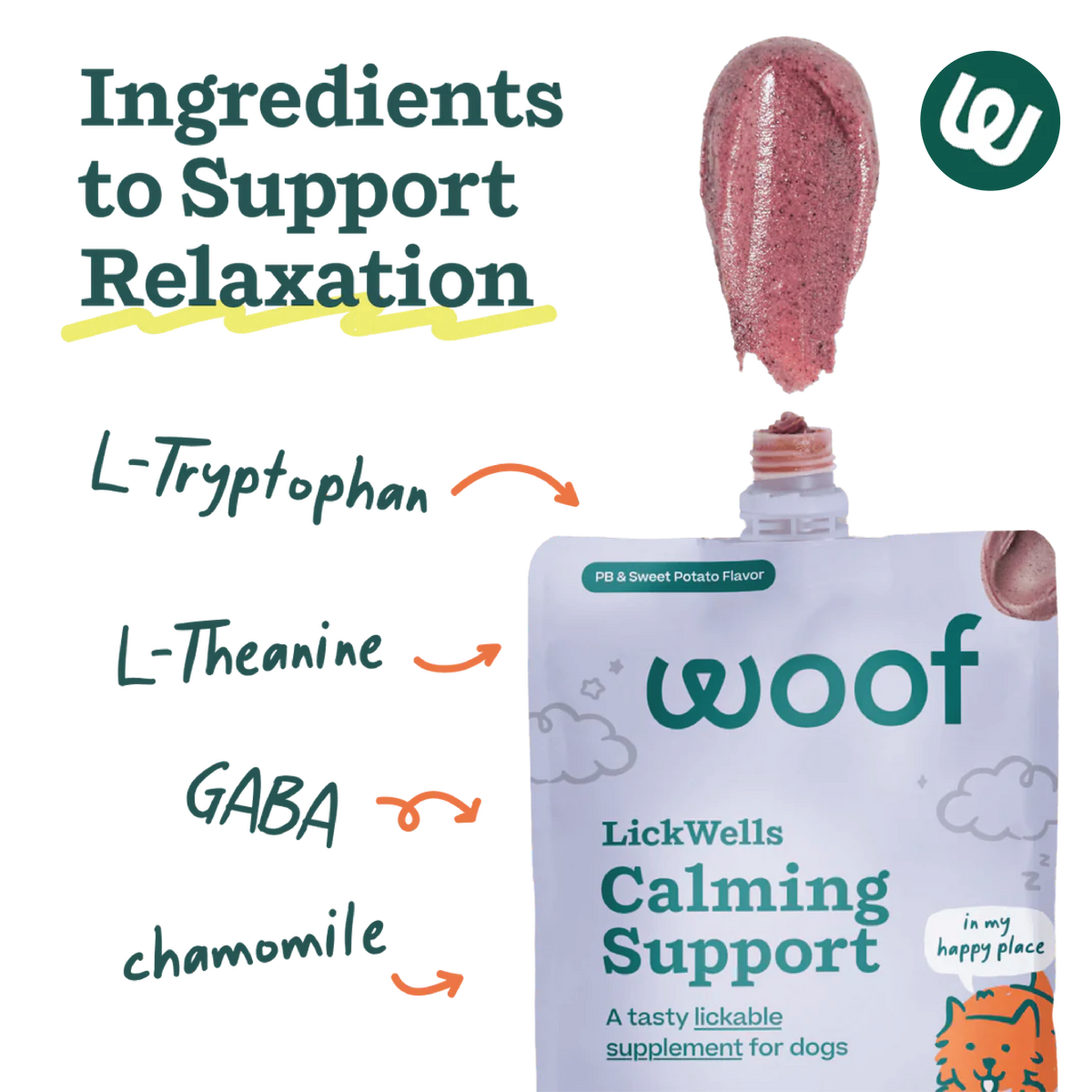 Woof Calming Support LickWells 12OZ
