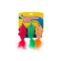 FabDog fabcat Meowish Fish 3-Pack Cat Toy