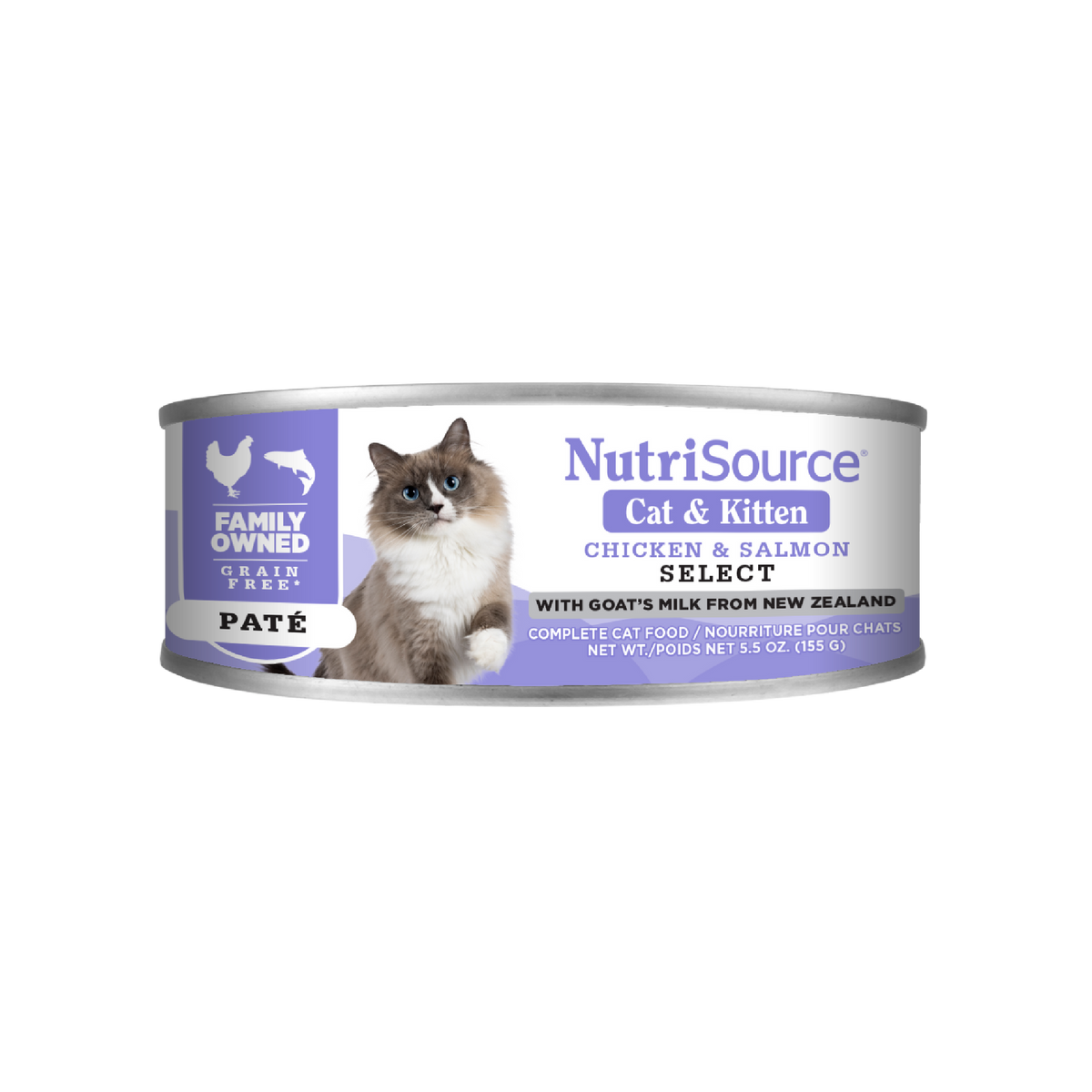 NutriSource Choice Grain-Free Chicken & Salmon Wet Cat Food - 5.5 oz