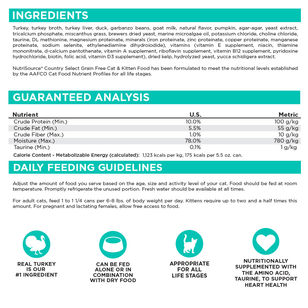 NutriSource Cat Grain-Free SEL CNTRY 5.5OZ