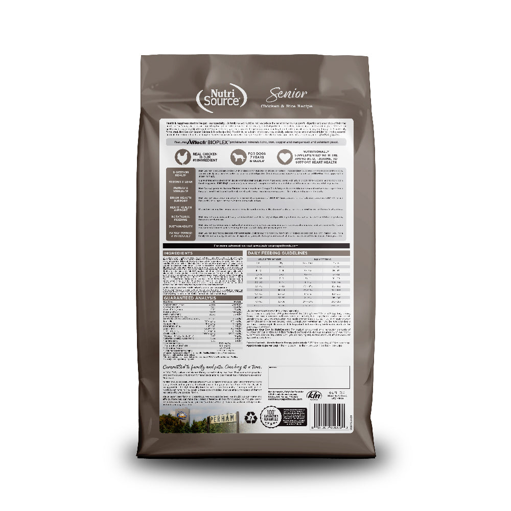 NutriSource Dog SNR Chicken BRN RC 26#