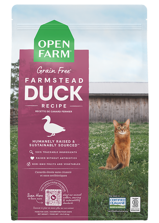 Open Farm Cat Grain-Free Farmstead Duck Dry Food 4LB