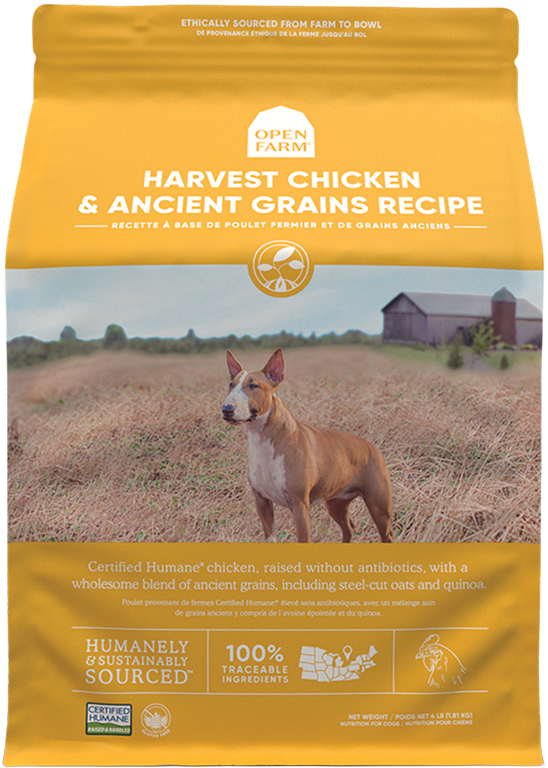 Open Farm Dog Harvest Chicken & Ancient Grains Dry Food 4LB