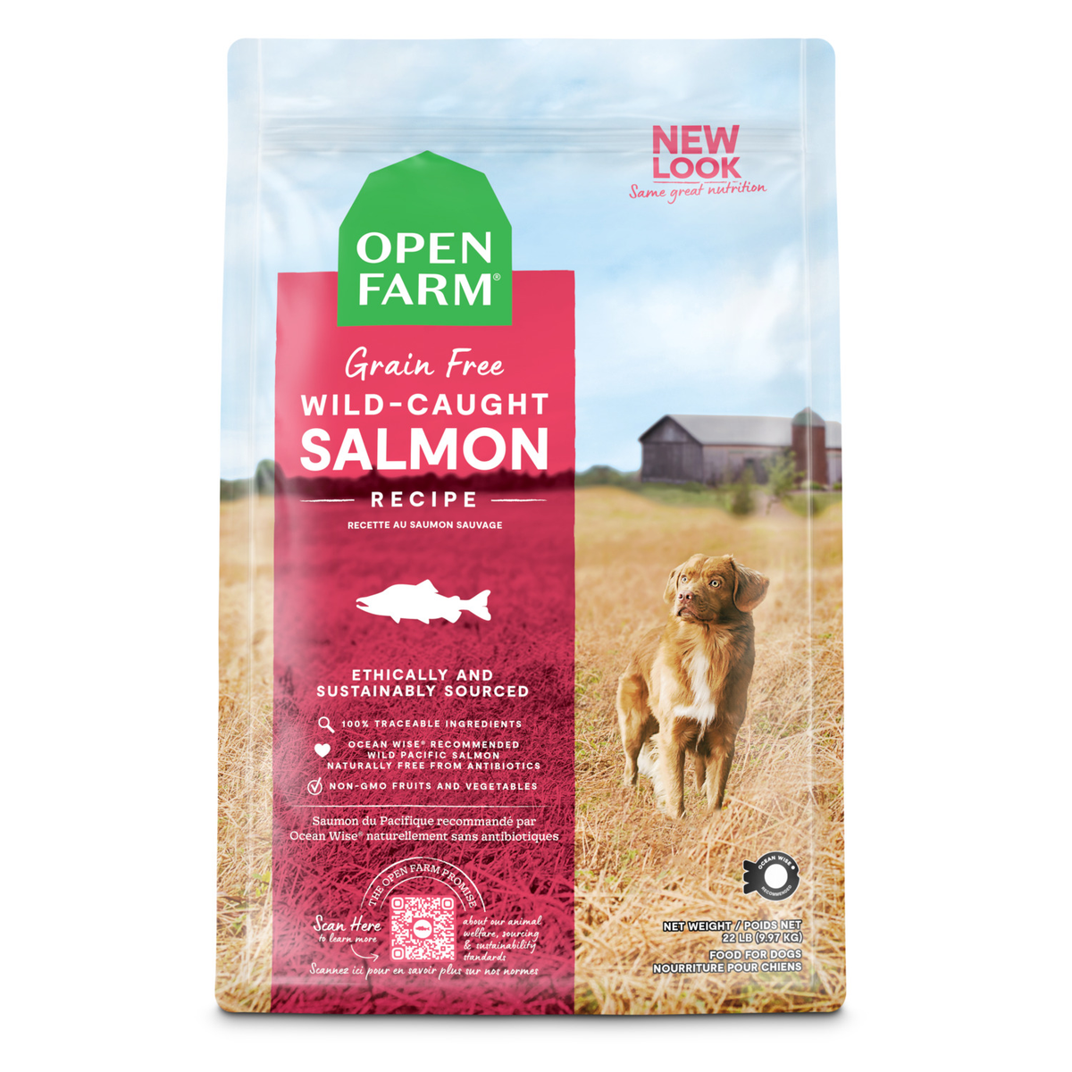Open Farm Dog Grain-Free Wild-Caught Salmon Dry Food 22LB