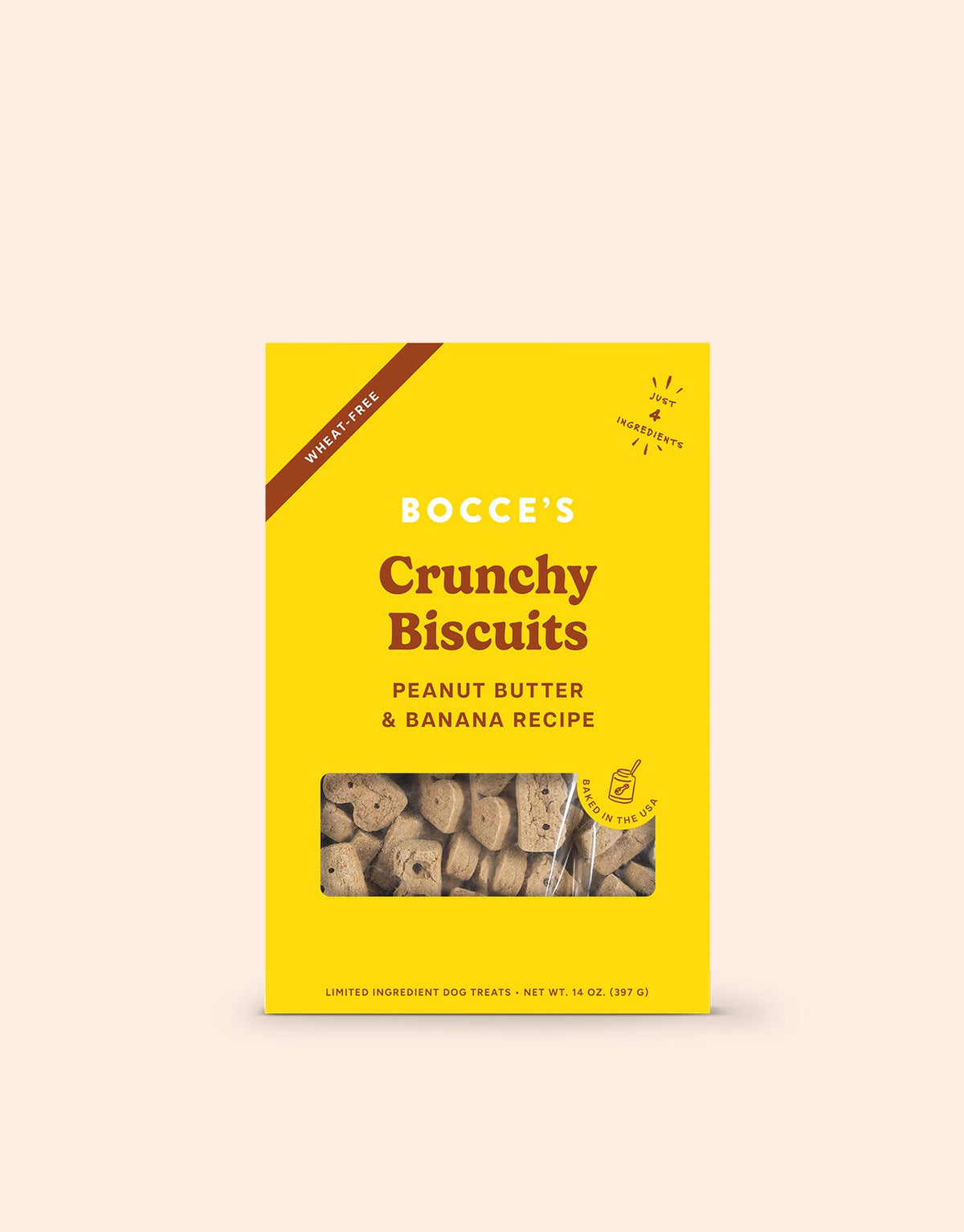 Bocce's Bakery Dog Biscuits Peanut Butter Banana 14OZ
