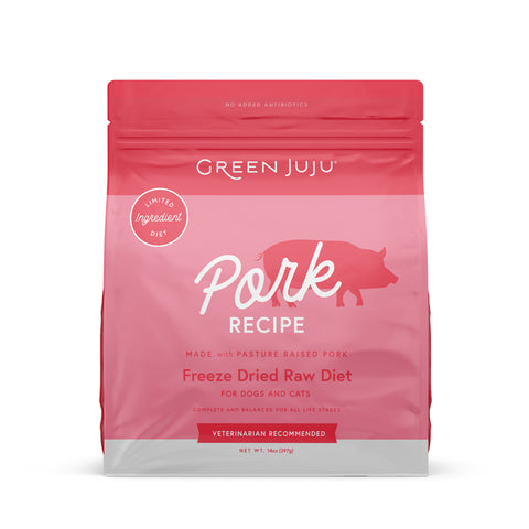 Green Juju Pork Recipe Freeze-Dried Raw Diet - 14OZ
