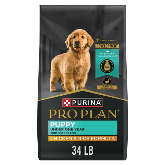 Purina Pro Plan Puppy Chicken & Rice Dry Dog Food - 34 lb