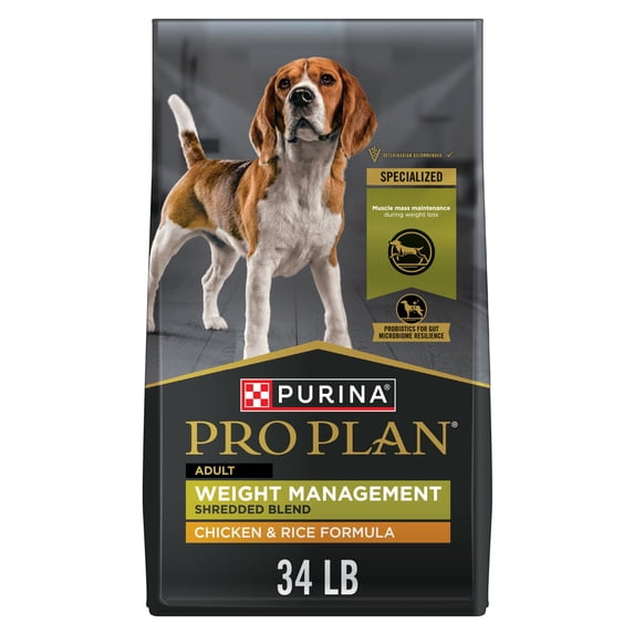Purina Pro Plan Weight Management Chicken & Rice Adult Dry Dog Food - 34 lb